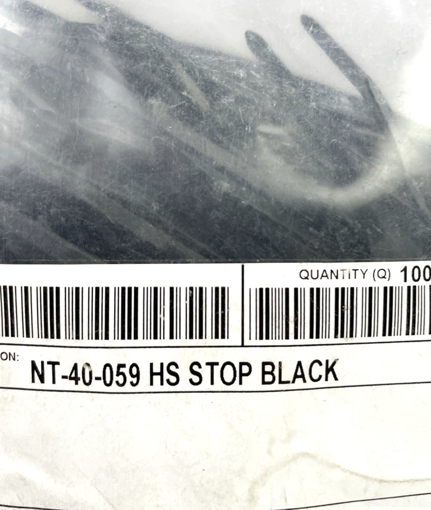 Nytye Heat-Stabilized Nylon Cable Ties NT-40-059 HS STOP BLACK 6 inch 1000pc