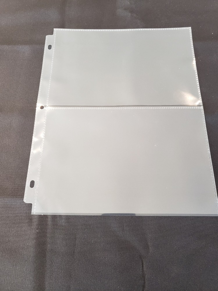 Top Load Ultra Clear 2 Pocket Pages Sheet Protector 100 Sheets