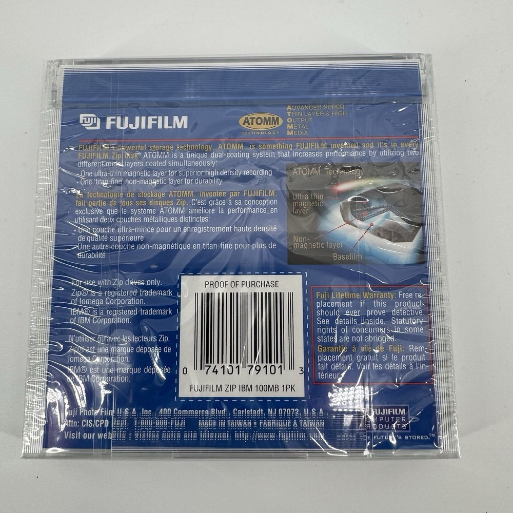 Fujifilm 100MB IBM Formatted ZIP DISK - NEW SEALED