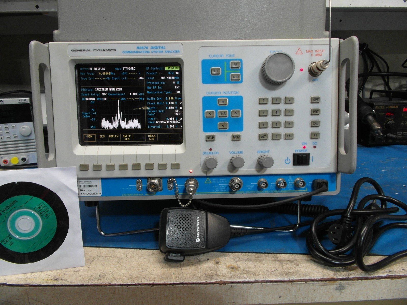 Motorola/General Dynamics R2670B Communications Service Monitor CALIBRATD LOADED