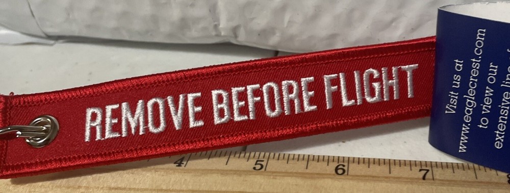 Keychain- Ellsworth Air Force Base, SD Red Keychain - New