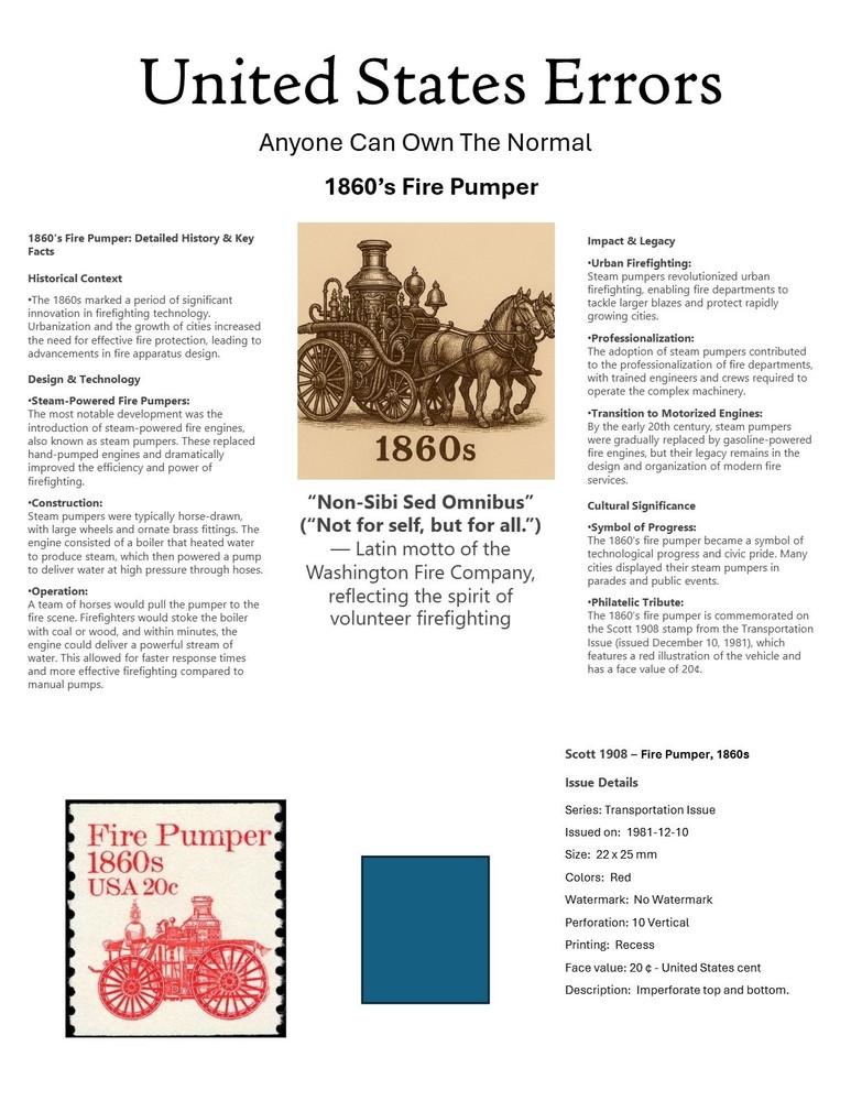 Centsational Custom Presentation Panel For Error SN 1908 - 8.5” X 11”