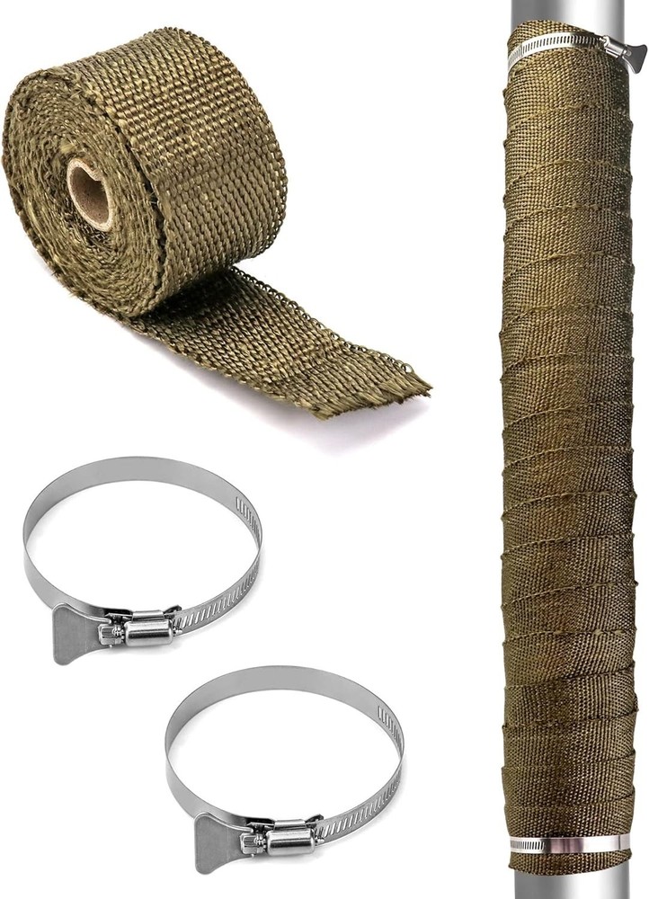 "Fireproof Pipe Wrap Insulation – Heat Resistant Chimney Flue Protector w/ Clips