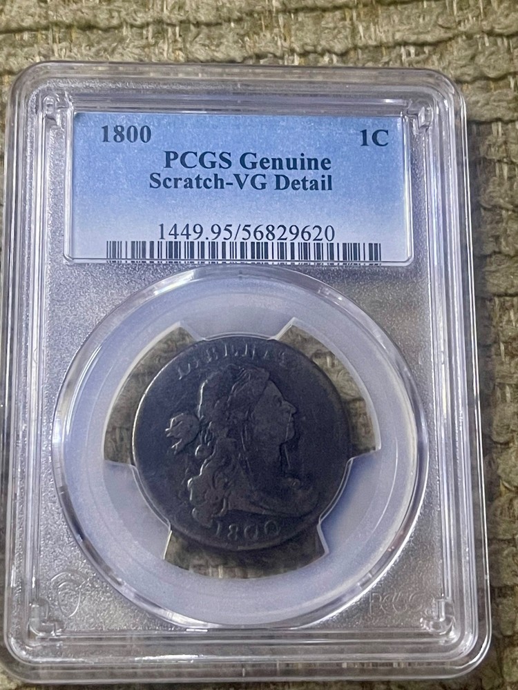 1800 Draped Bust Large Cent (PCGS VG Details)