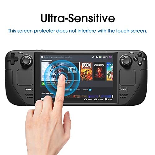 3 Pack Tempered Glass Screen Protector for Steam Deck Game Console 7 Inch