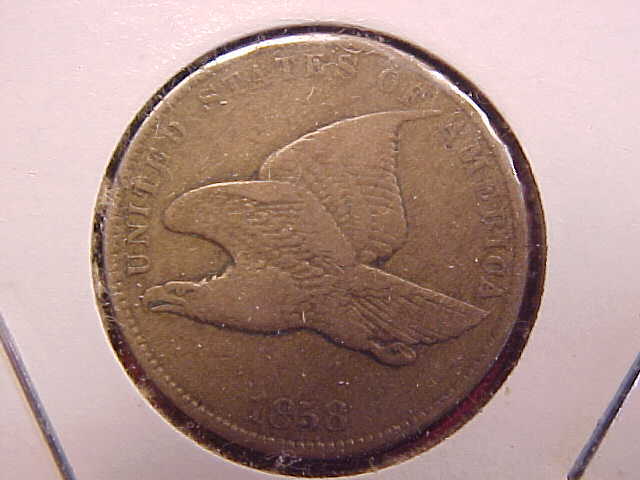 1858 FLYING EAGLE CENT - SMALL LETTERS - VF - SEE PICS! - (X2124)