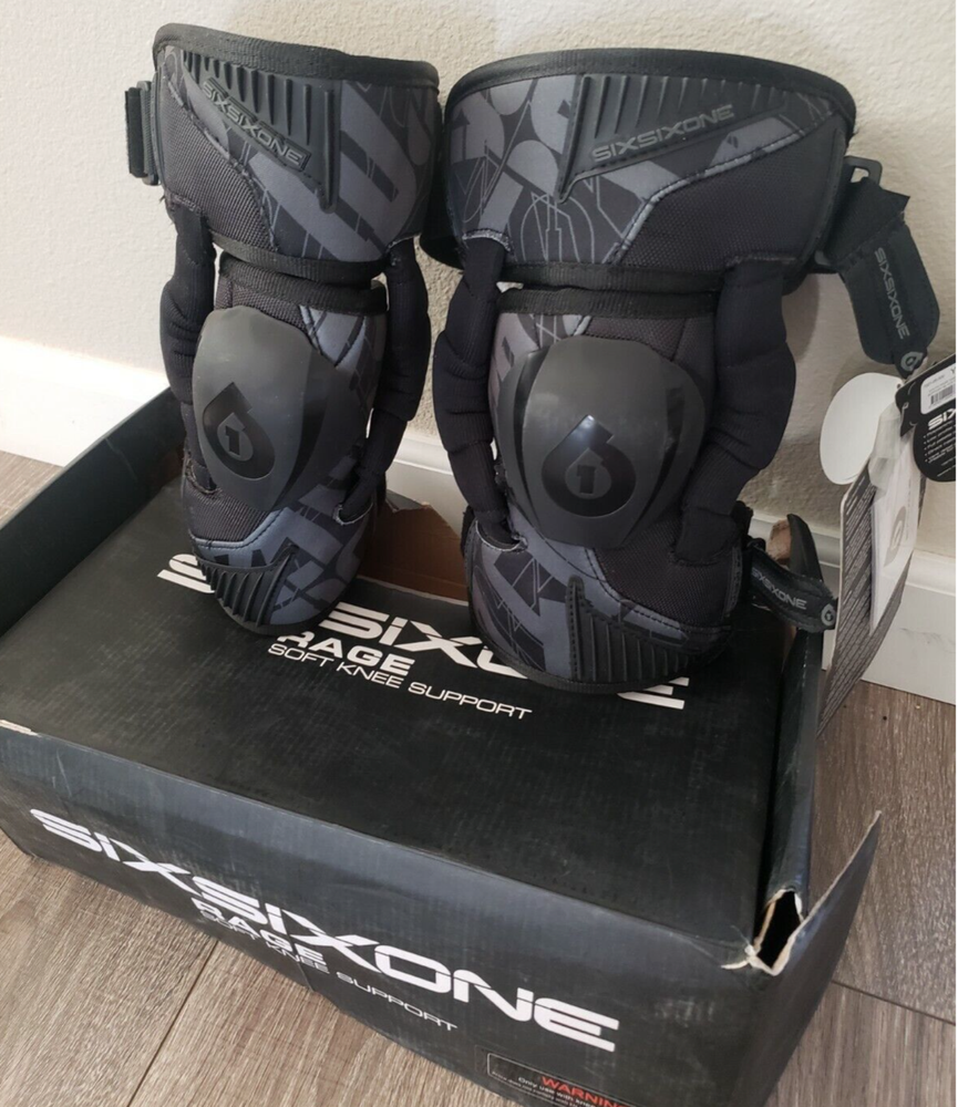 SixSixOne Rage Knee Support (Black, Youth Medium)