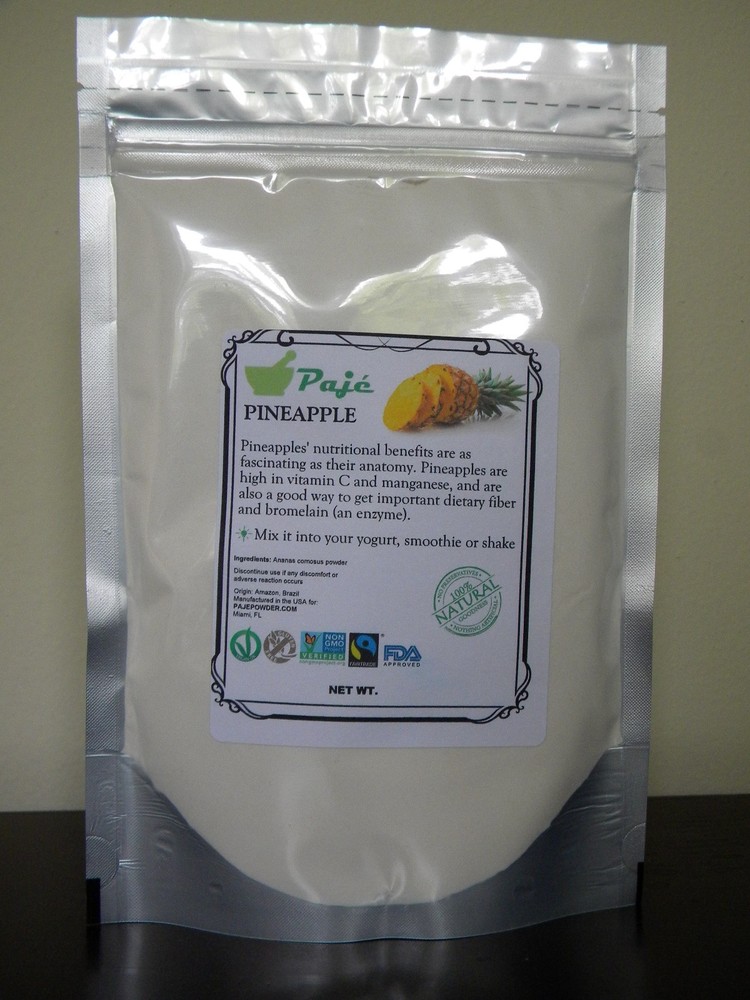 Pineapple fruit powder 8oz 1/2lb PAJE Immune system support, Bone strength