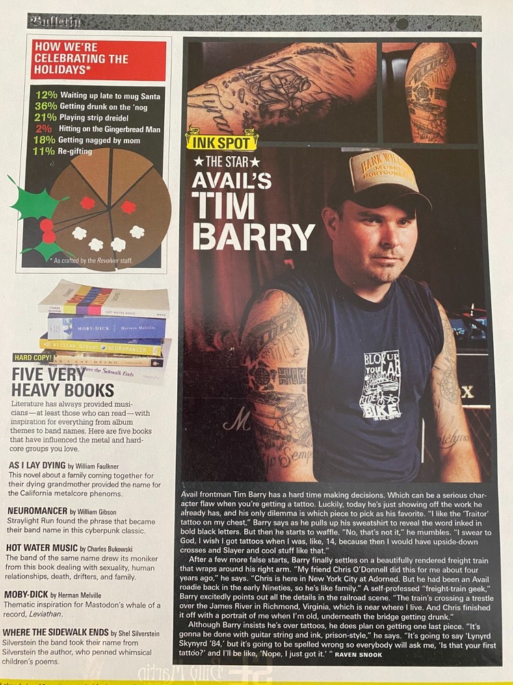 Avail, Tim Barry, Full Page Vintage Clipping