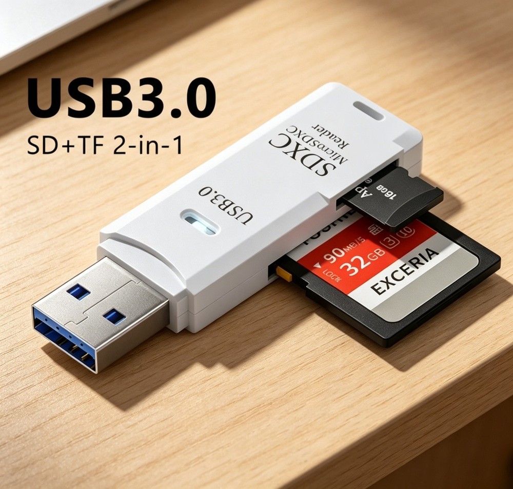 USB3.0 SD Card Reader for PC Micro SD Card to USB Adapter for Camera Memory Card