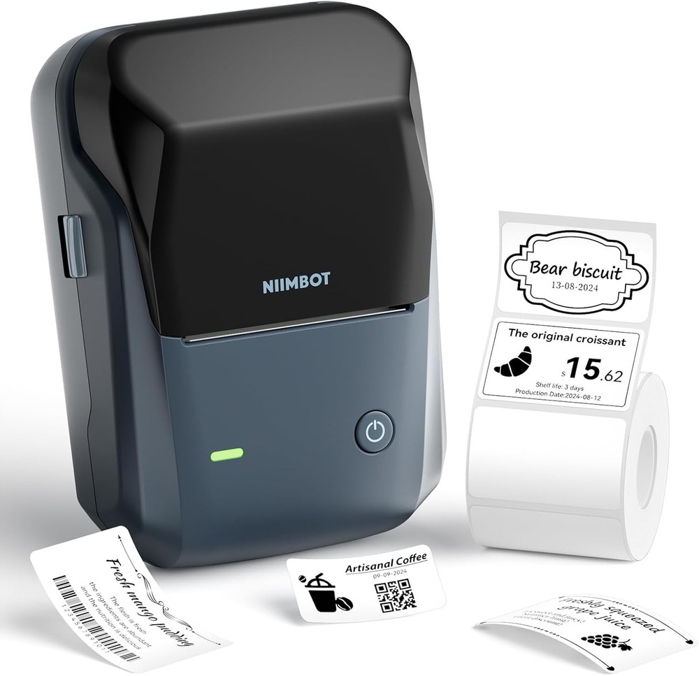 Label Maker 2" Thermal Printer Bluetooth w/ Tapes Dark Blue - NIIMBOT B1
