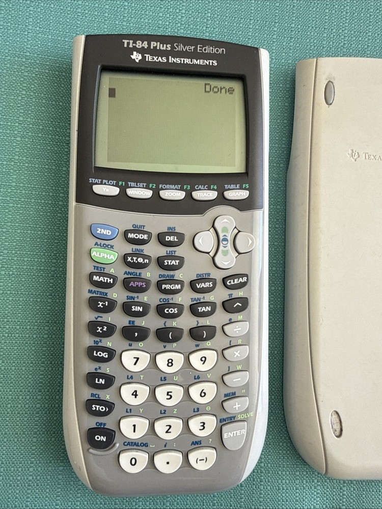 Texas Instruments TI-84 Plus Silver Edition Graphing Calculator w/ Cover Tested