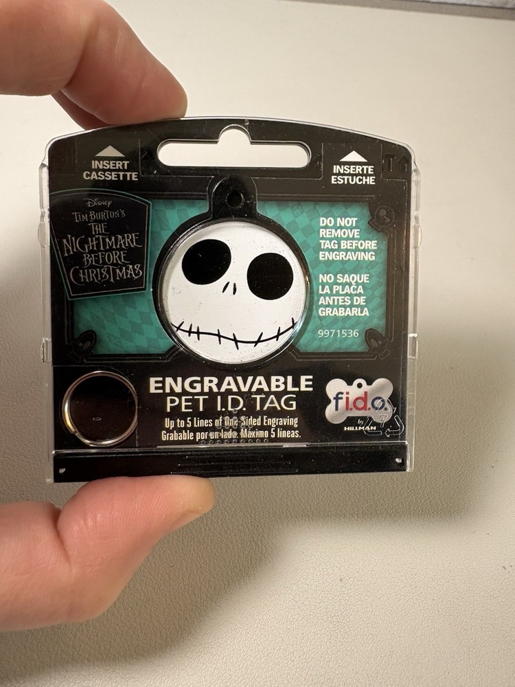 Disney Nightmare Before Christmas Engravable Pet Tag