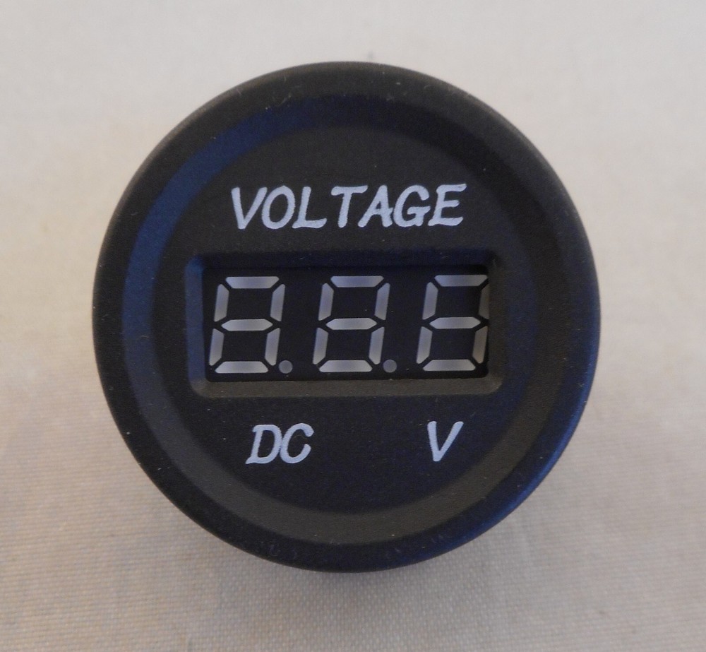 Panel Mount Digital DC Voltmeter (Red LED)