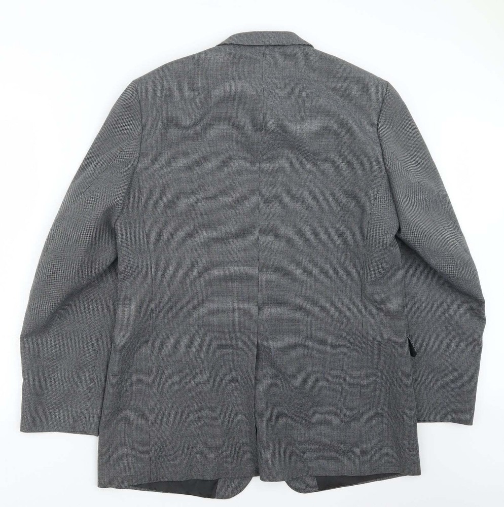 Vintage St Michael Mens Grey Polyester Blend Suit Jacket Size 40