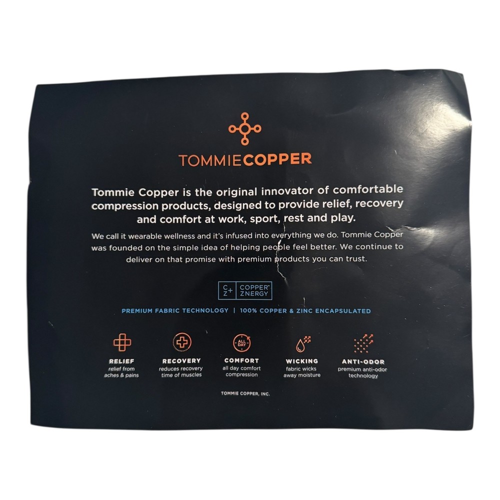 TOMMIE COPPER Low Profile Adjustable Compression Back Brace Infrared Technology