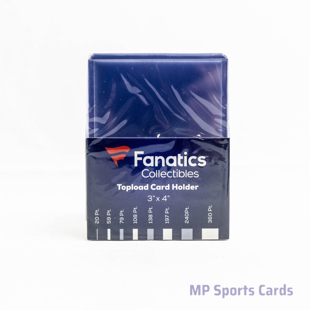 (1) Fanatics 35pt 3x4 Topload Card Holder 25 Count