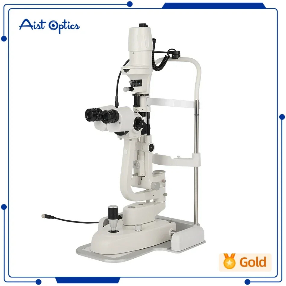 Five times magnification ophthalmic slit lamp optometry microscope
