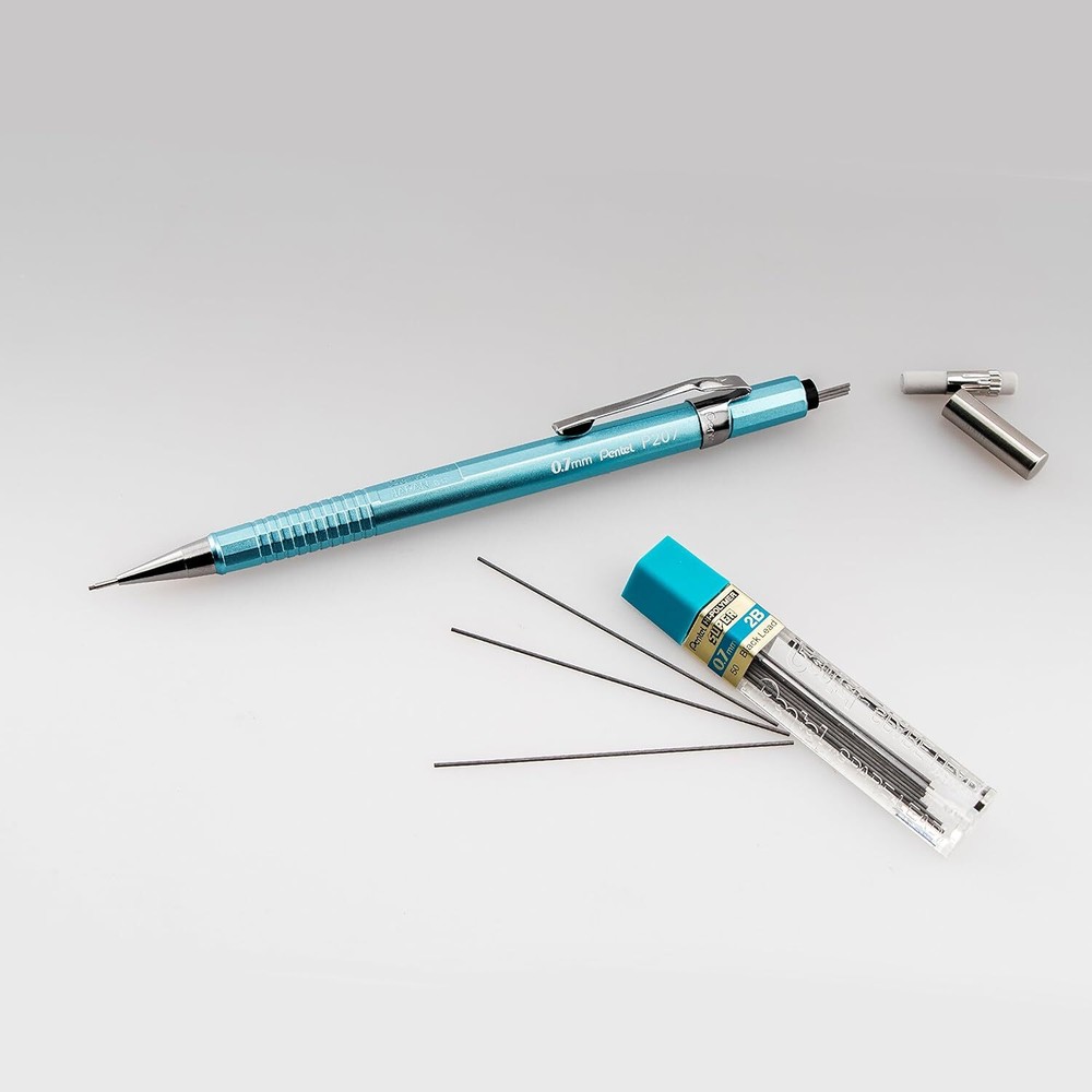 Pentel Sharp Mechanical Pencil (0.7mm) Metallic Barrels, Assorted Colors