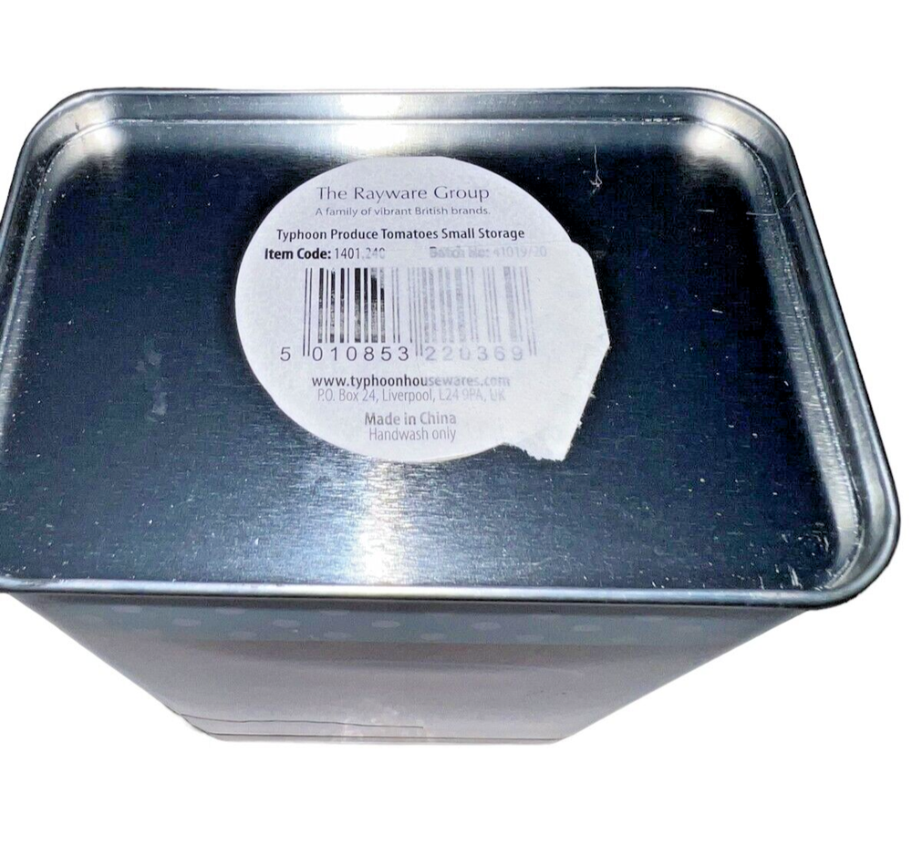 Typhoon Plum Tomatoes Rectangular Storage Tin Container The Rayware Group