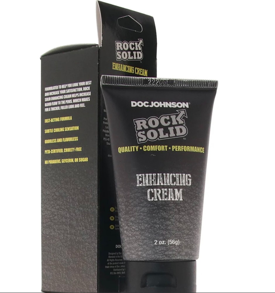 Rock Solid Boxed Enhancing Cream 2 oz Increase Erection & Size- Cooling Effect