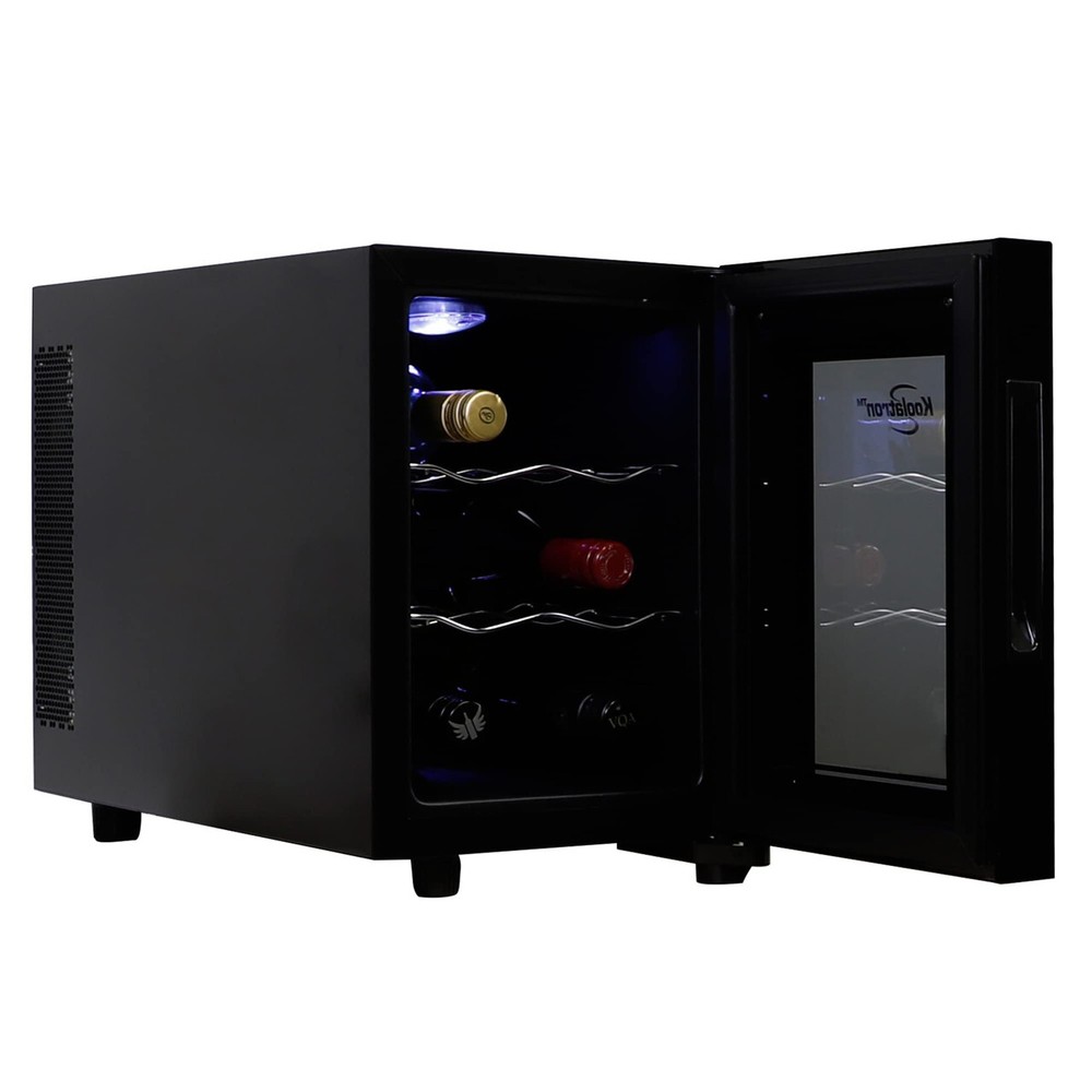 Koolatron 6 Bottle Wine Cooler, Black, Thermoelectric Wine Fridge