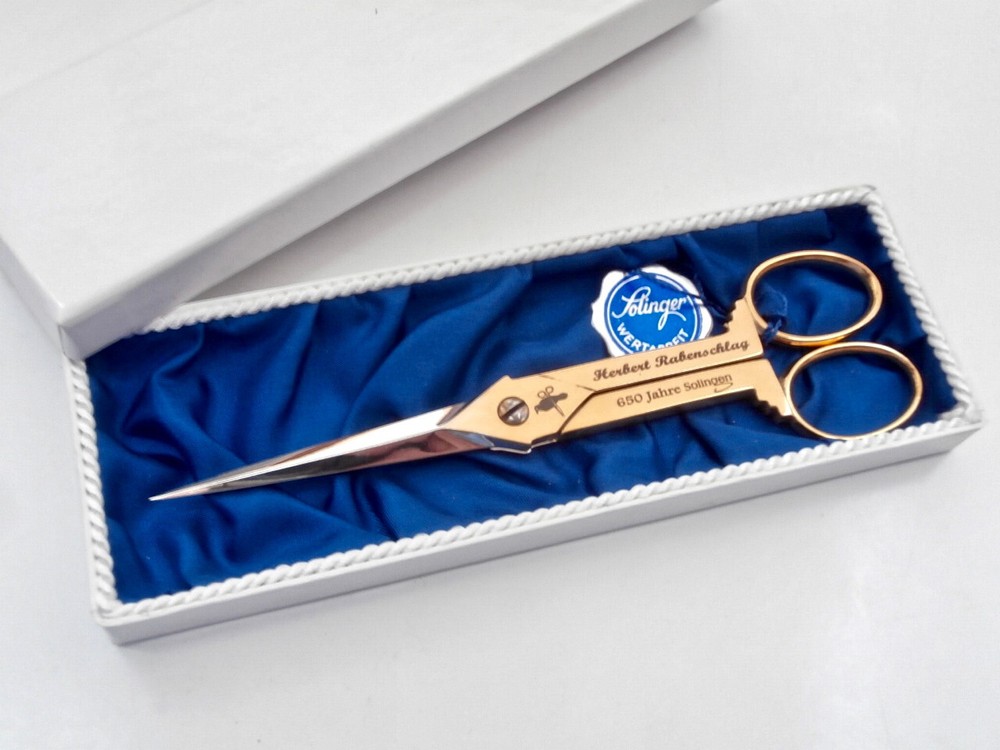 Dagger Scissors Household SOLINGEN Gilded, from historic blanks Dagger Blade!