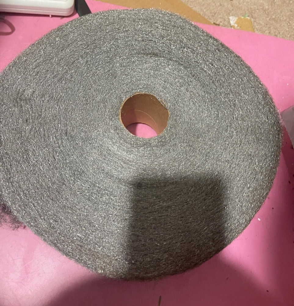 1 ROLL STEEL WOOL Fine Roll Cleaning Remove Rust Buffing 4Lbs each roll (Y2)