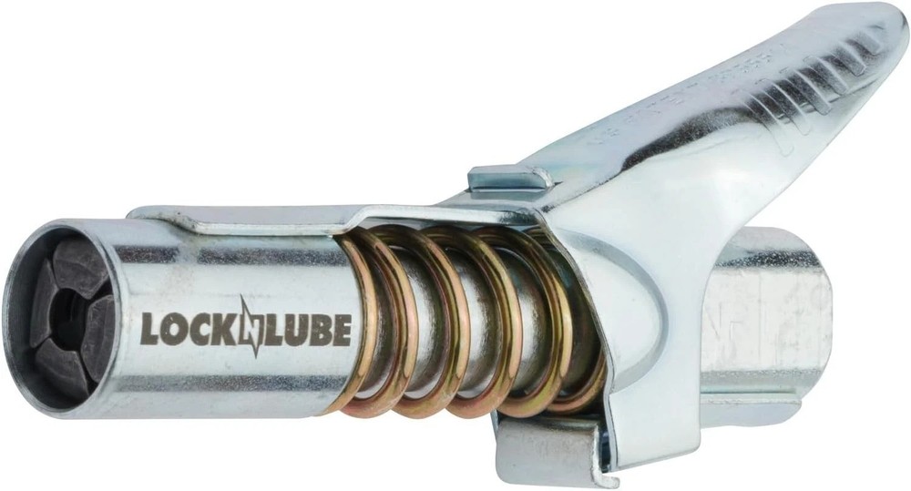 Effortless Greasing with the 10,000 PSI Locking Grease Coupler - Compact Design