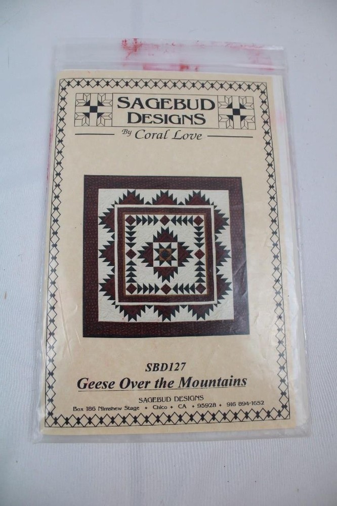 SAGEBUD DESIGNS PATCHWORK QUILT PATTERN~SBD127~GEESE OVER THE MOUNTAINS