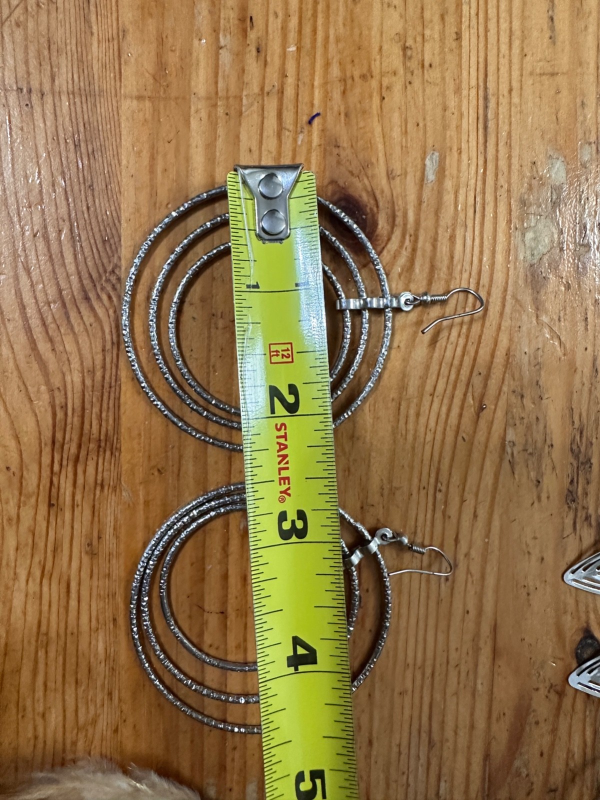 Lot Of 4 Pairs of Silver Tone Dangle Earrings Faux Gem Fantasy