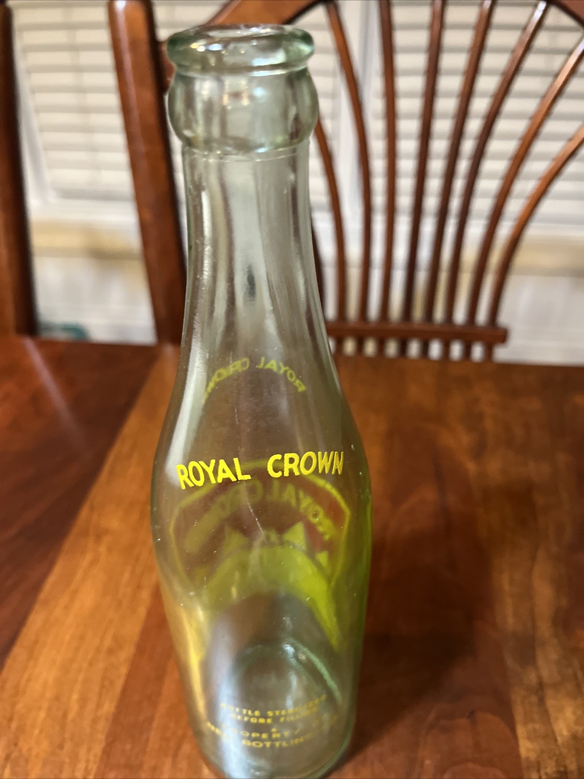 1953 Royal Crown Cola Soda Bottle Nehi Bottling 12oz Greenish Glass 6-286
