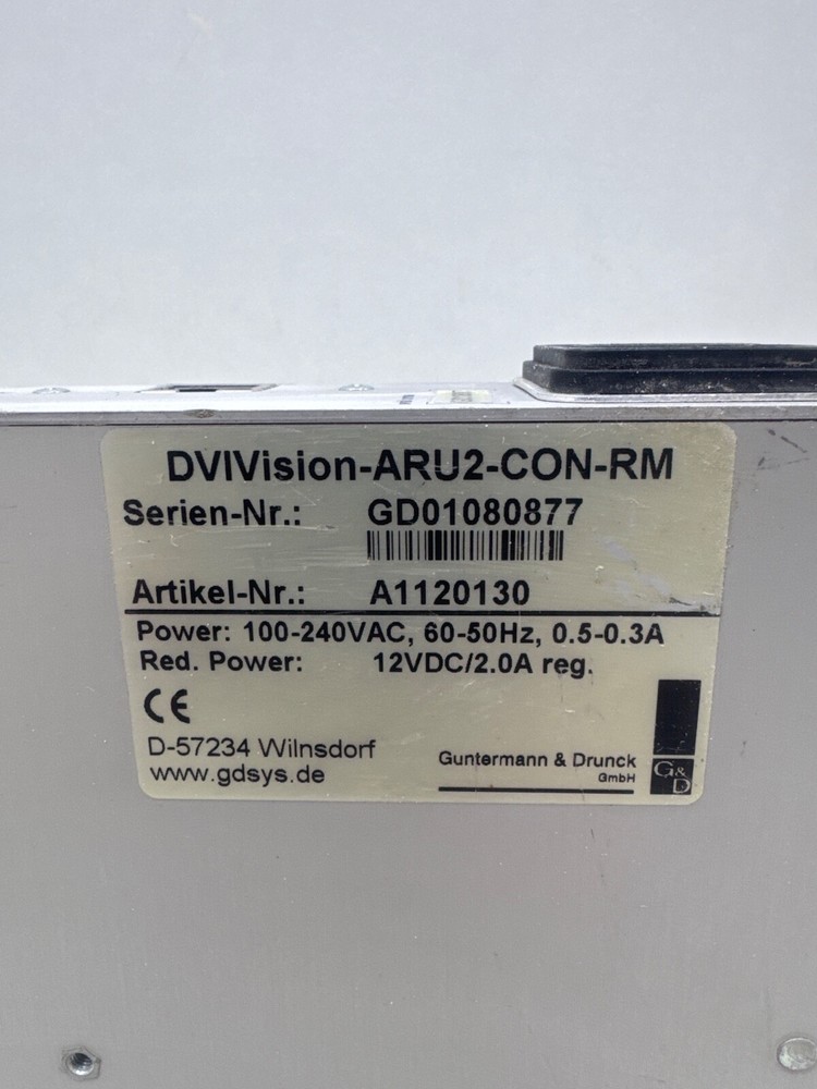 Guntermann & Drunck DVIVision-ARU2-CON-RM A1120130 KVM CONTROL MODULE