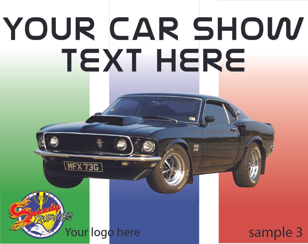 50 4"x3" CUSTOM CAR SHOW DASH PLAQUES!