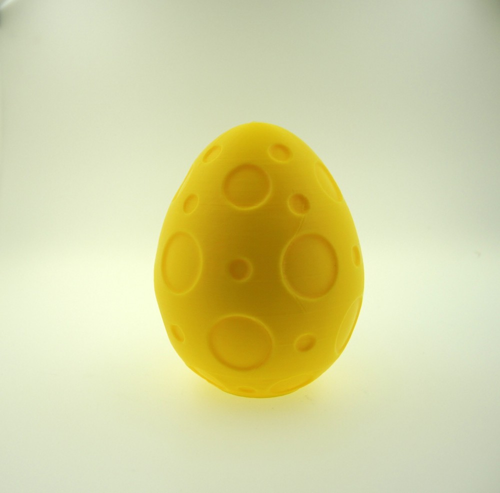 Easter Egg 3D Printed Yellow