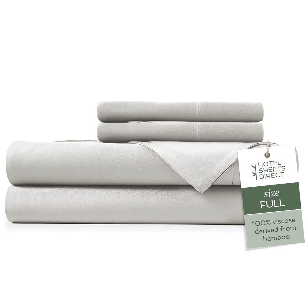 4 Piece Bed Sheet Set Full Size, 100% Viscose Derived from Bamboo Sheets Set ...