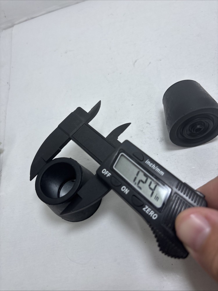 2 Pack Obtanim Replacement Cane Tips, Black, 1 Inch