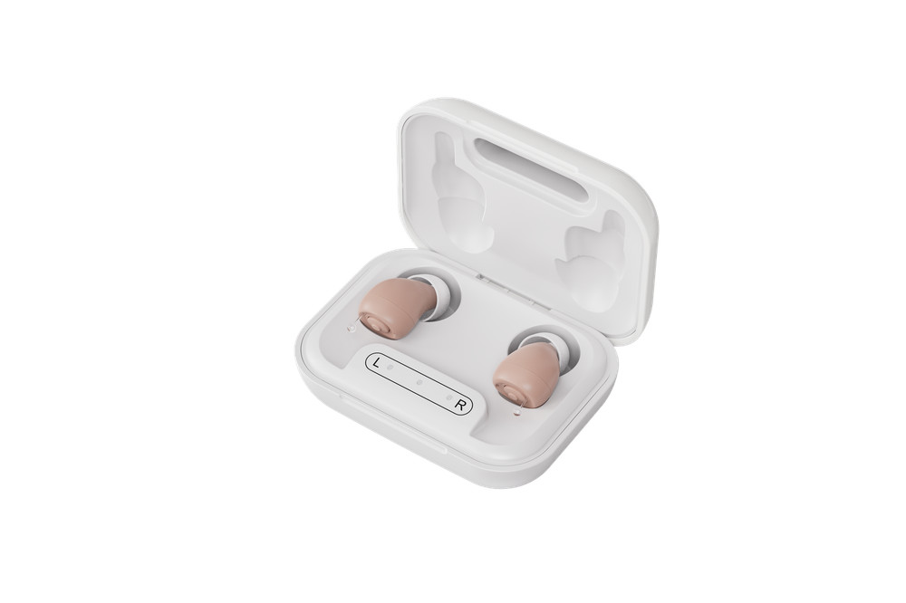 A Pair Hearing Aid Noise Reduction Virtually Invisible Hearing Loss Elderly