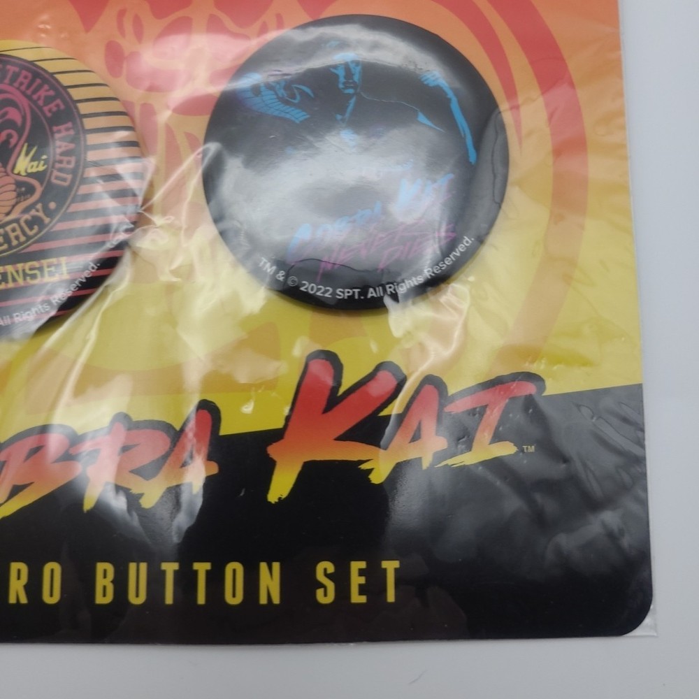 Cobra Kai Retro Button Set Lootcrate 2022