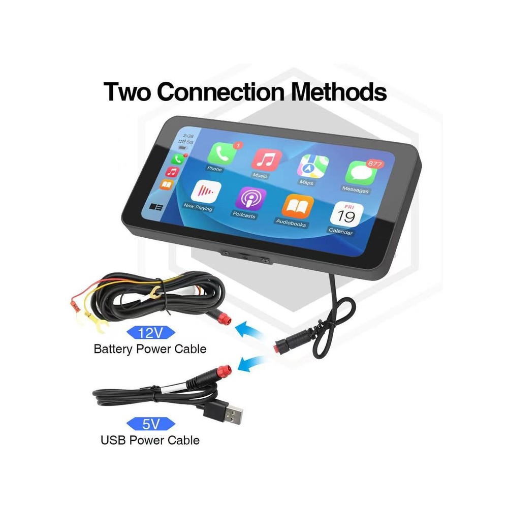 Motorcycle GPS Navigation Wireless Portable Carplay/Android Waterproof