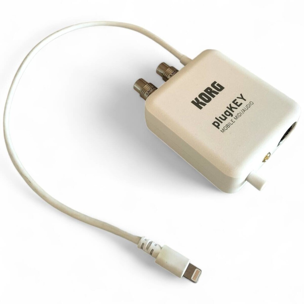 Korg Plugkey White Mobile MIDI Audio Lightning Interface