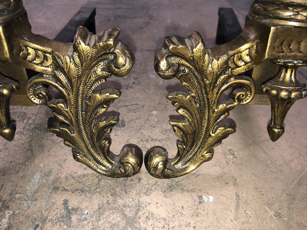 Antique Andirons Urn Form