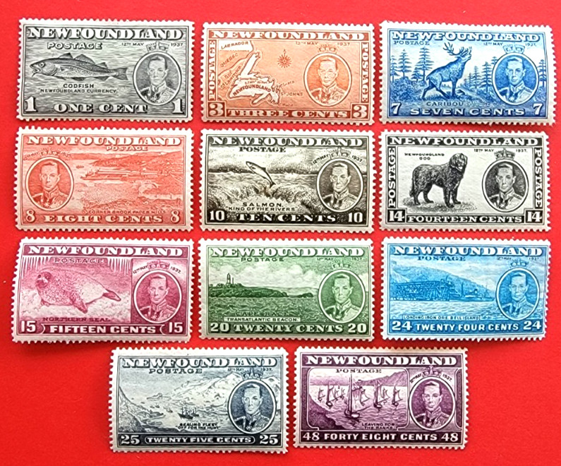 Canada Newfoundland #233-243 "Long Coronation Issue"  MH Set