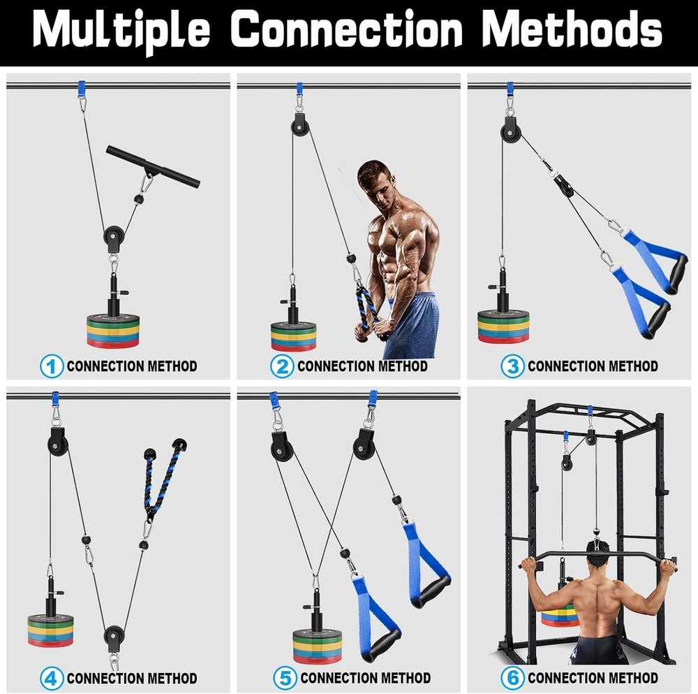 Weight Cable Pulley System Gym LAT Pull Down Home Workout