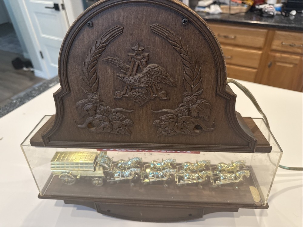 Vintage Budweiser Clydesdales Bar Sign Fully Functioning