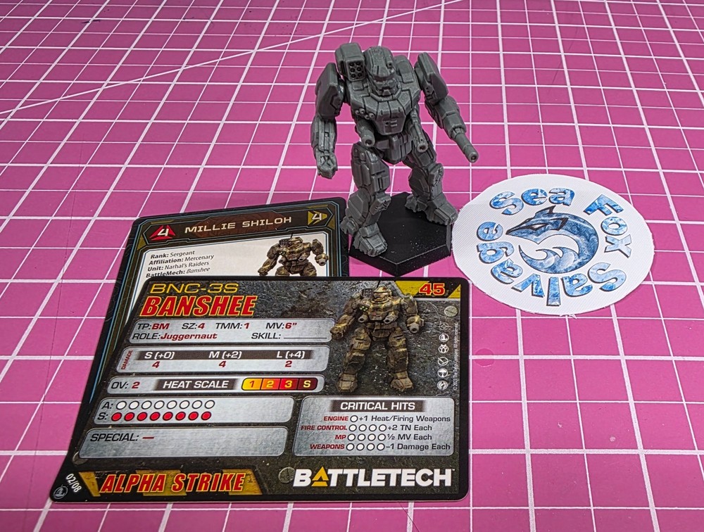BattleTech Banshee Mech  -- Inner Sphere Heavy Lance + Cards