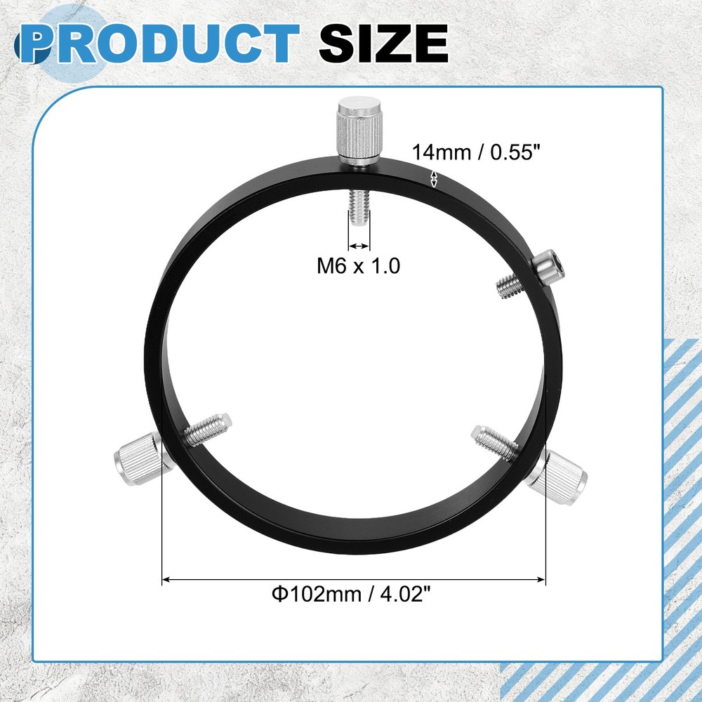 102mmD Adjustable Guiding Scope Rings, Metal Guide Scope Rings, Black