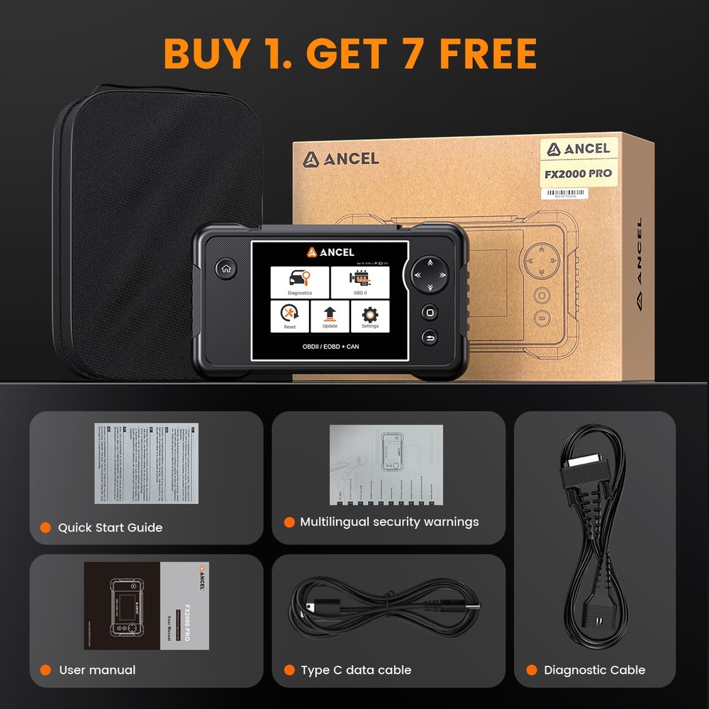 ANCEL FX2000 PRO OBD2 Scanner ABS SRS TCM Engine Code Reader Car Diagnostic Tool