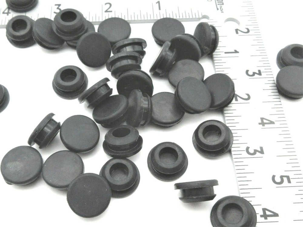 3/8” Solid Firewall Rubber Grommet Plug 5/8" OD Fits 1/8” Thick Panel