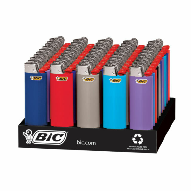 BIC Classic Lighter Assorted Colors, 50-Count Tray Design